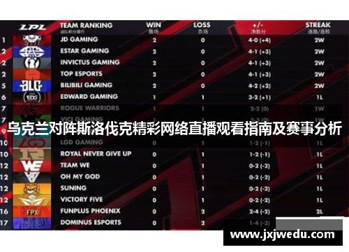 乌克兰对阵斯洛伐克精彩网络直播观看指南及赛事分析